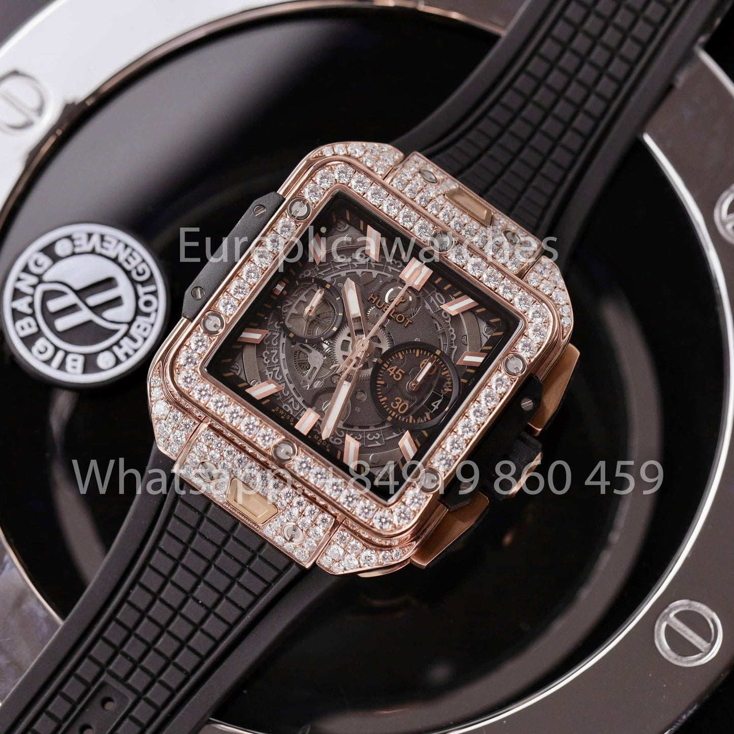 Hublot Square Bang Unico King Gold Pavé 821.OX.0180.RX.1604 Best Clone