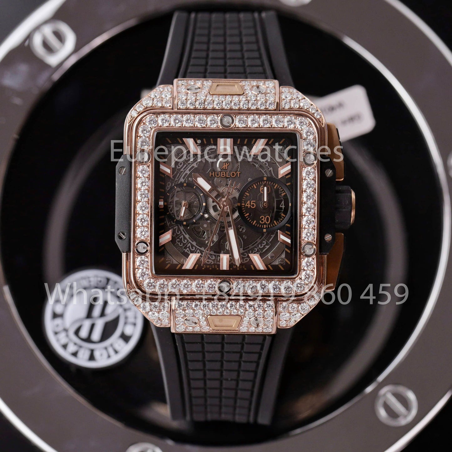 Hublot Square Bang Unico King Gold Pavé 821.OX.0180.RX.1604 Best Clone