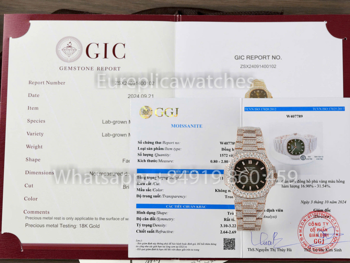 Patek Philippe Nautilus 5711 Full Iced Out – 1:1 Bester Klon Grünes Zifferblatt