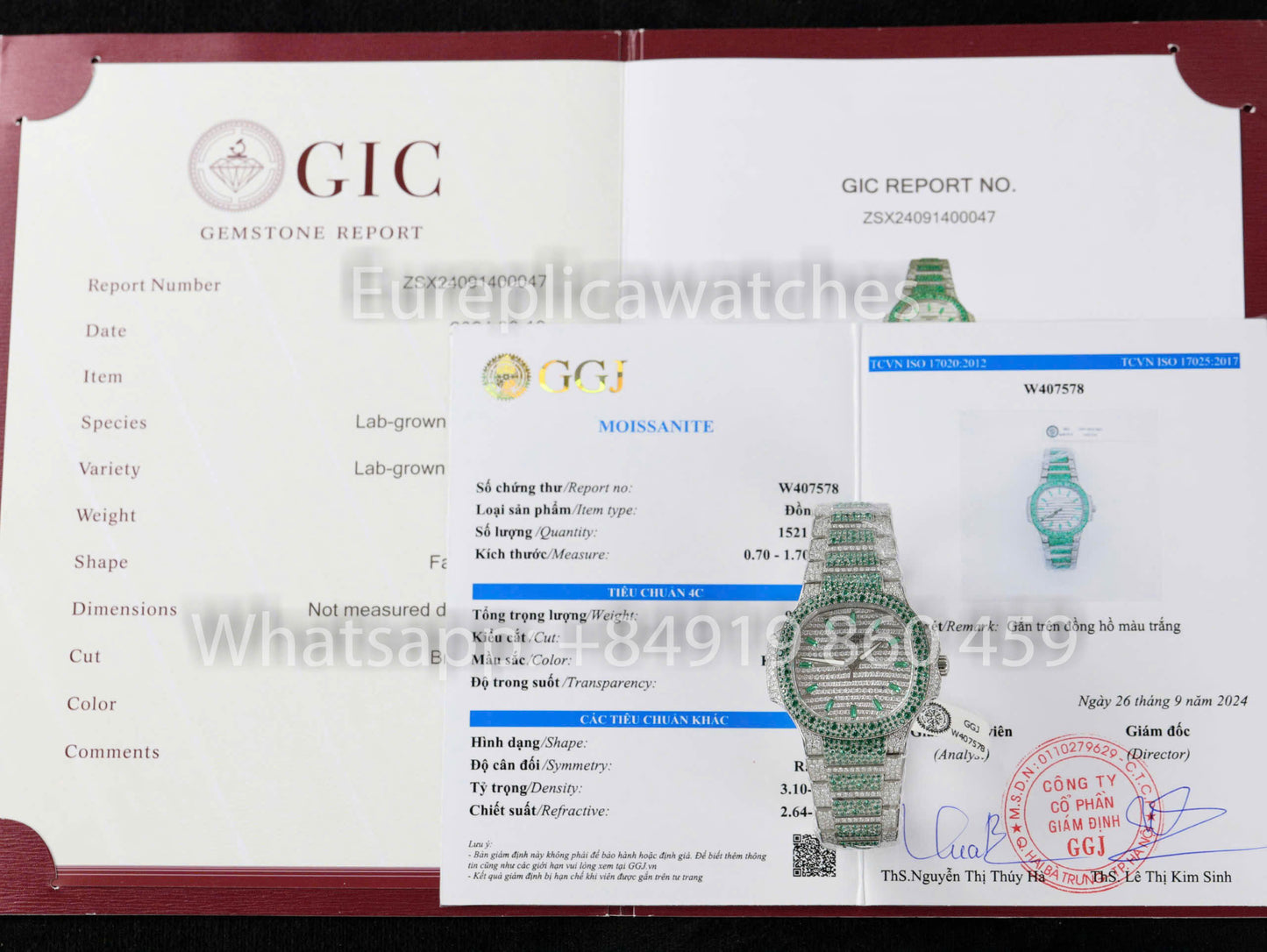 Patek Philippe Nautilus 7118 Full Iced Out – 1:1 bester Klon Rubin Saphir