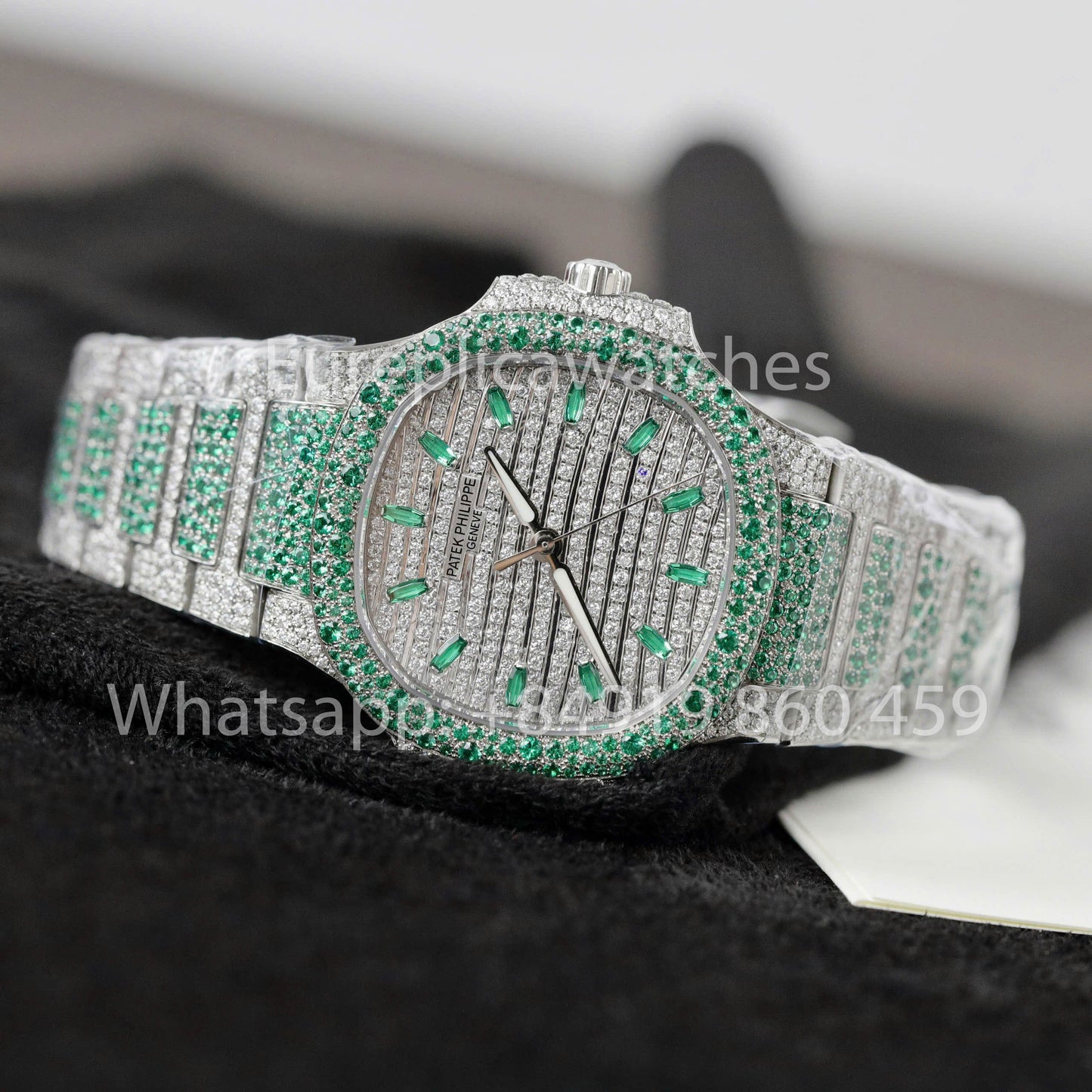 Patek Philippe Nautilus 7118 Full Iced Out – 1:1 bester Klon Rubin Saphir