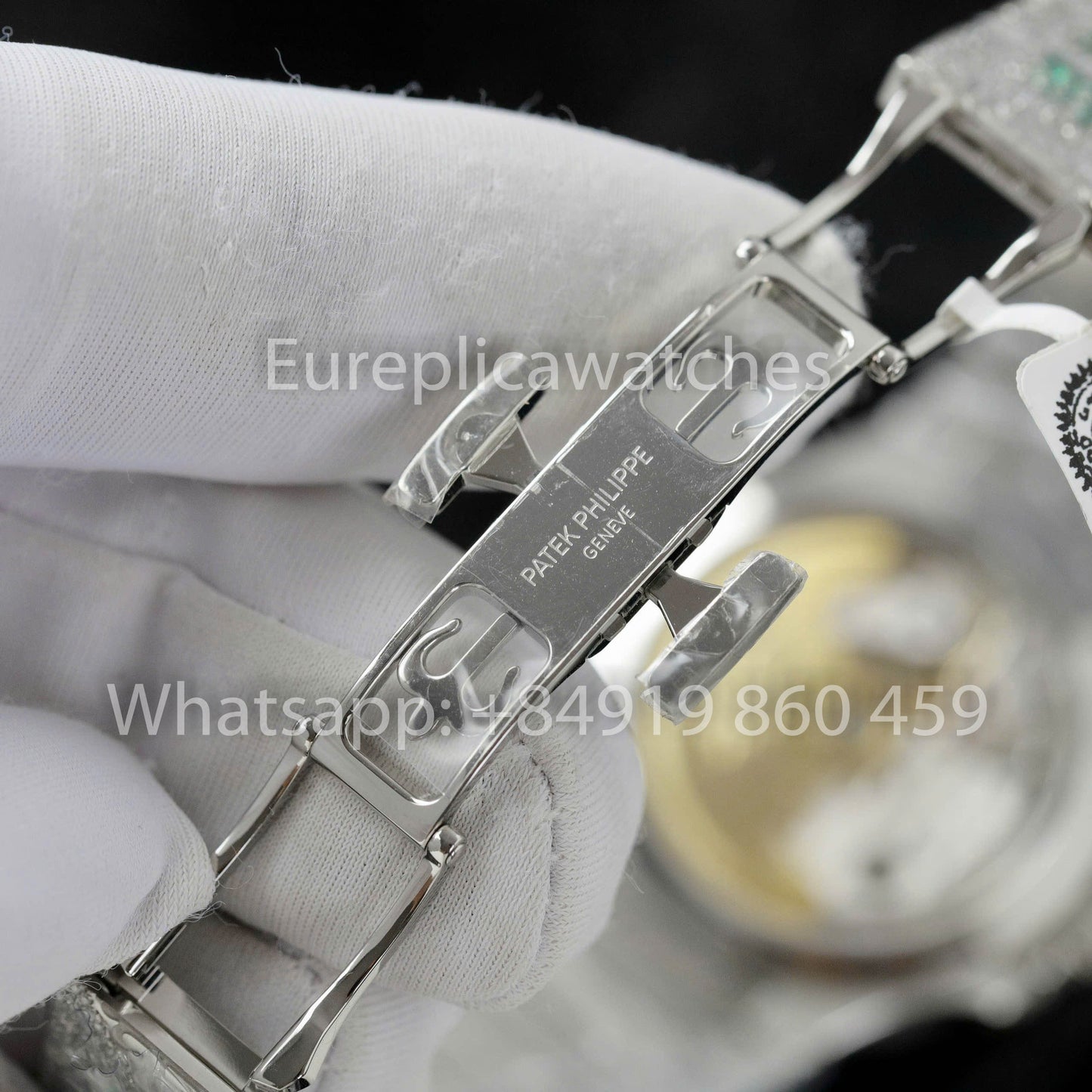 Patek Philippe Nautilus 7118 Full Iced Out – 1:1 bester Klon Rubin Saphir