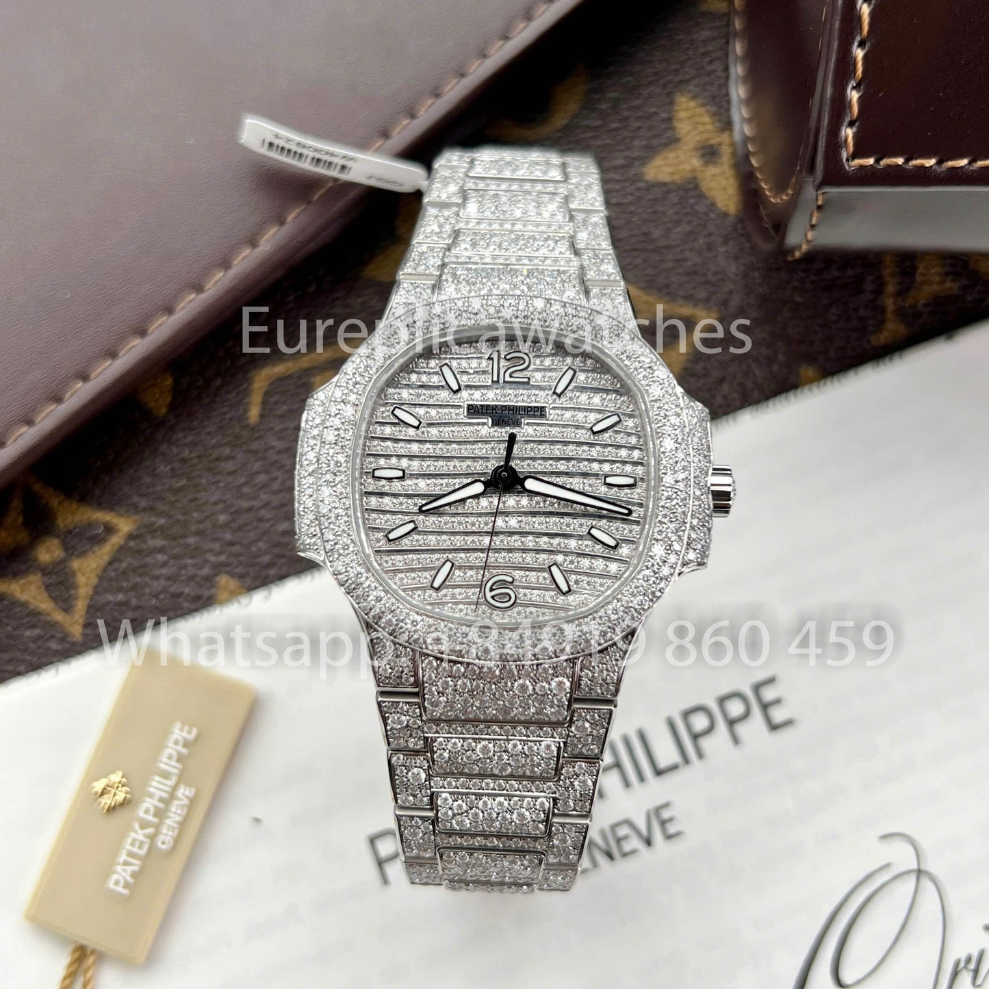 Patek Philippe Nautilus 7118/1450G-001 Full Iced Out – 1:1 Beste Clone Custom Watch
