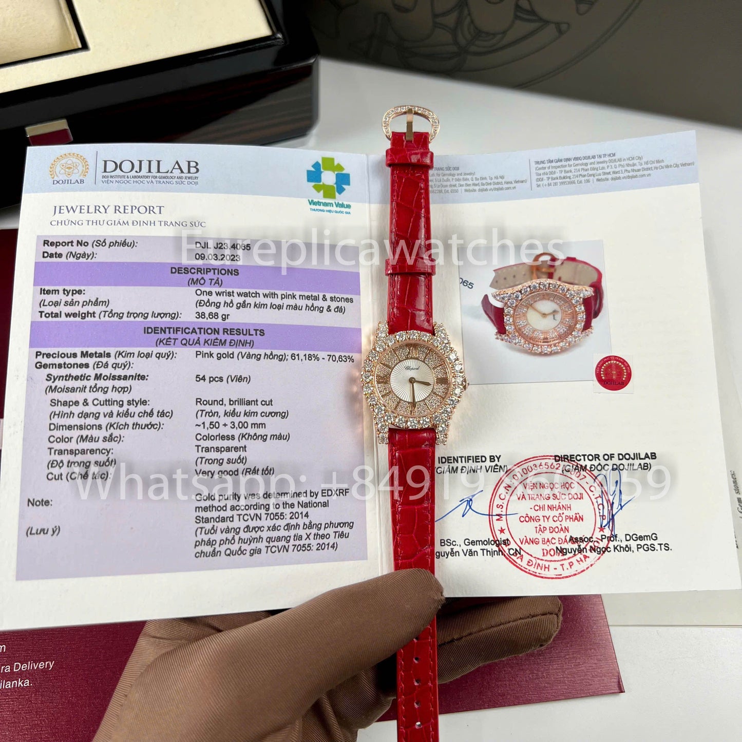 Chopard L'Heure du Diamant Rose Gold 1:1 Best Clone Custom Watch