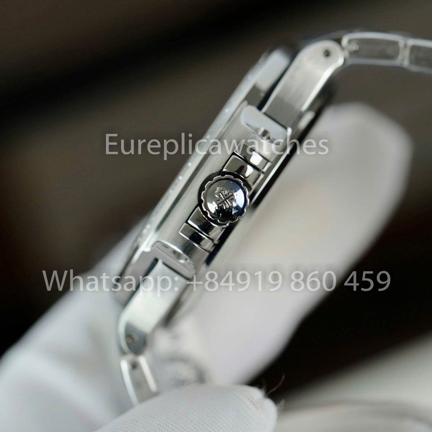 Patek Philippe Nautilus Ladies 7118/1A-011 custom Moissanite from 3K Factory Stainless Steel