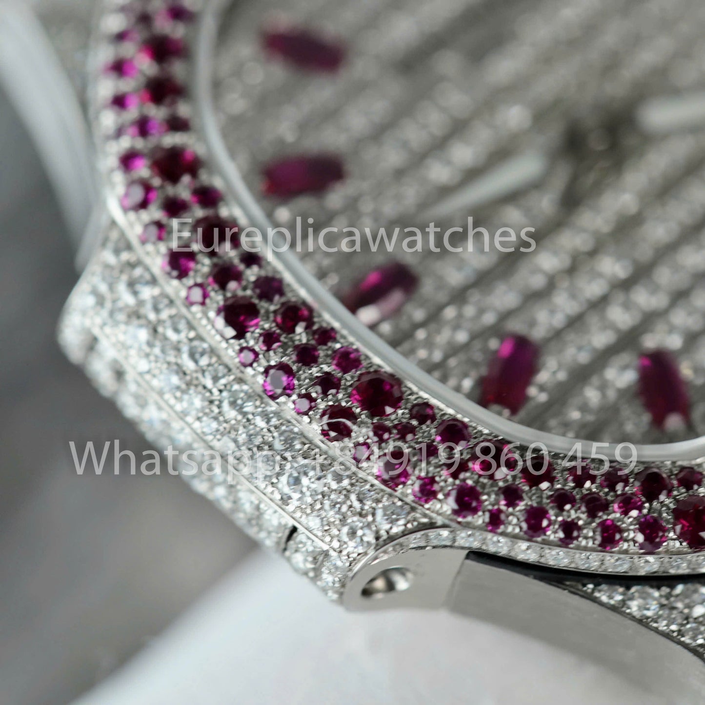 Patek Philippe Nautilus 7118 Full Iced Out – 1:1 Bester Klon lila Rubin Saphir