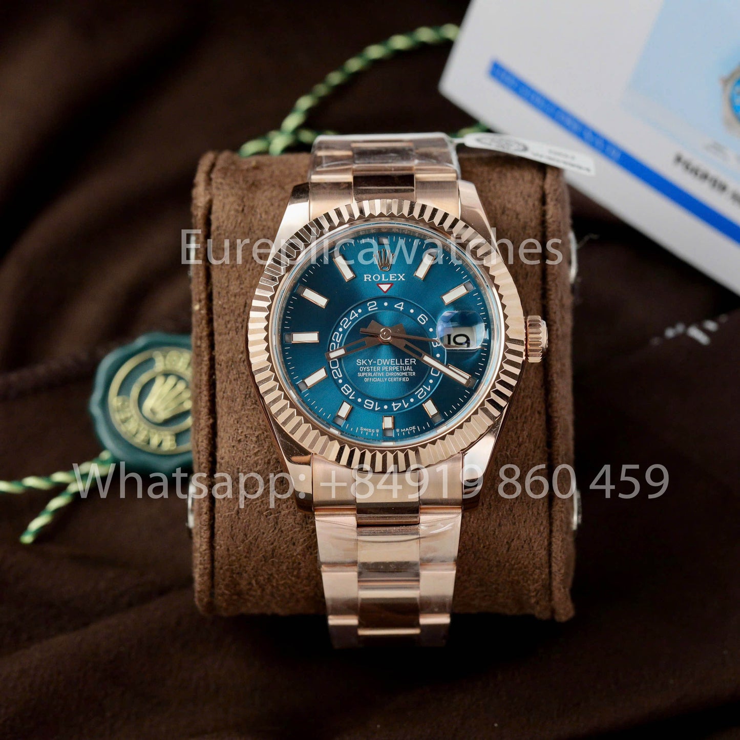 Rolex Sky Dweller M336935-0001 Everose gold V2  1:1 Best Clone Custom Gold plated