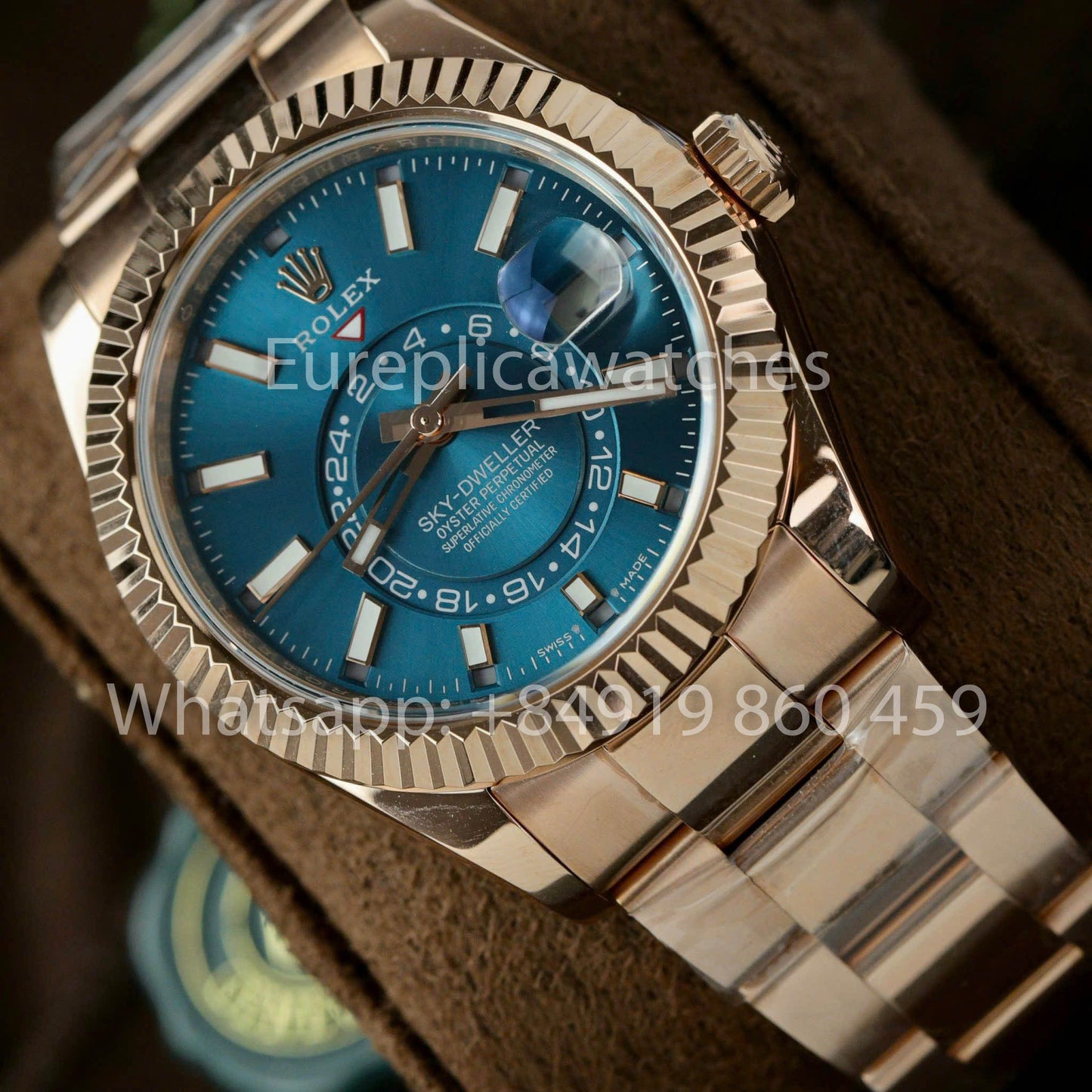 Rolex Sky Dweller M336935-0001 Everose gold V2  1:1 Best Clone Custom Gold plated