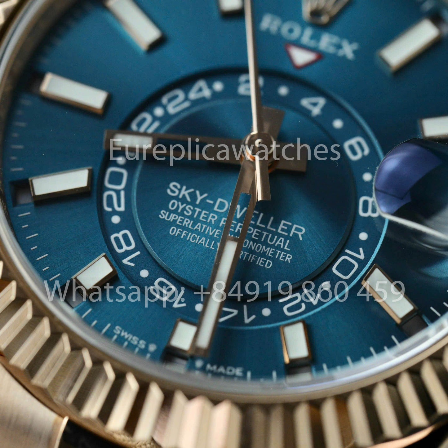 Rolex Sky Dweller M336935-0001 Everose gold V2  1:1 Best Clone Custom Gold plated