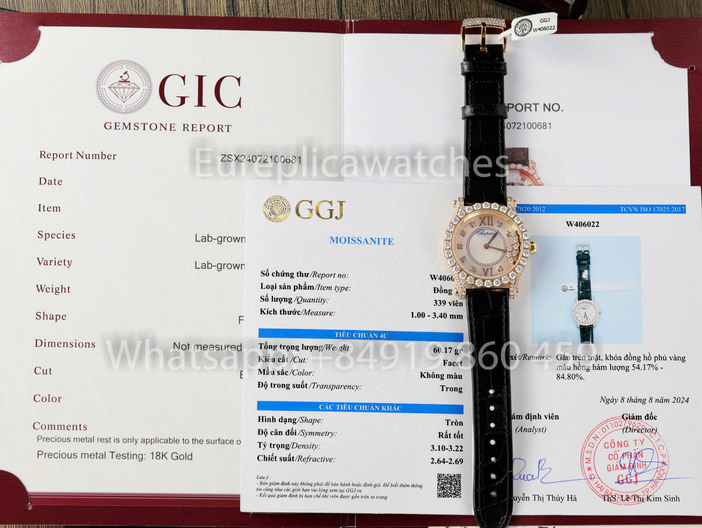 Chopard Happy Sport 274809-5001 Joaillerie 1:1 Best Clone Custom Moissanit und Gold