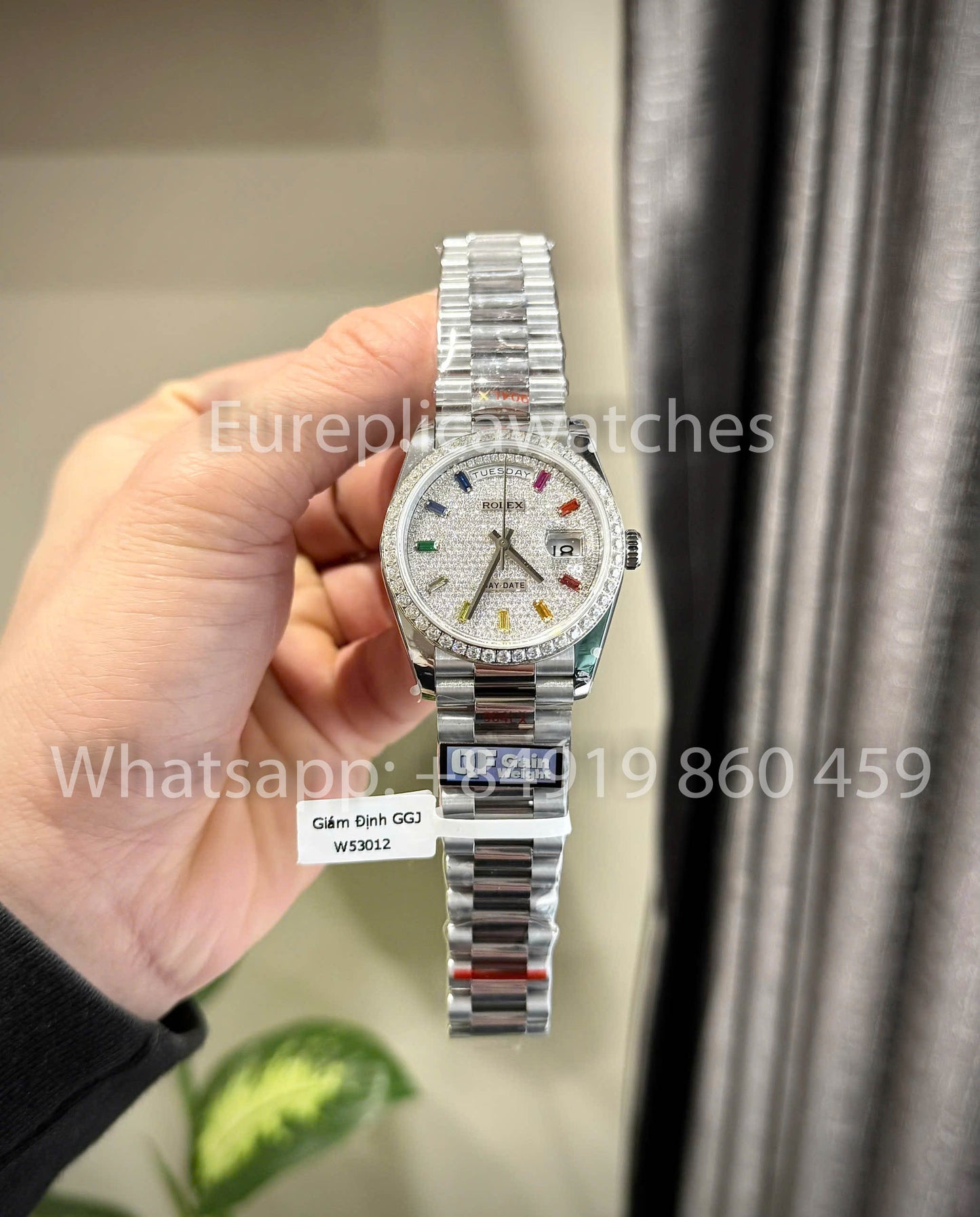 Rolex Day-Date 36 Ref: m128396tbr-0006 Platium 1:1 Best Clone QF Factory Custom Watch