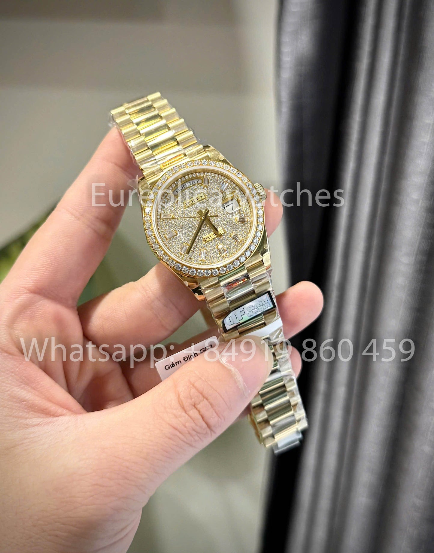 Rolex Day-Date 36 Ref: m128396tbr Gold 1:1 Best Clone QF Factory Custom Watch