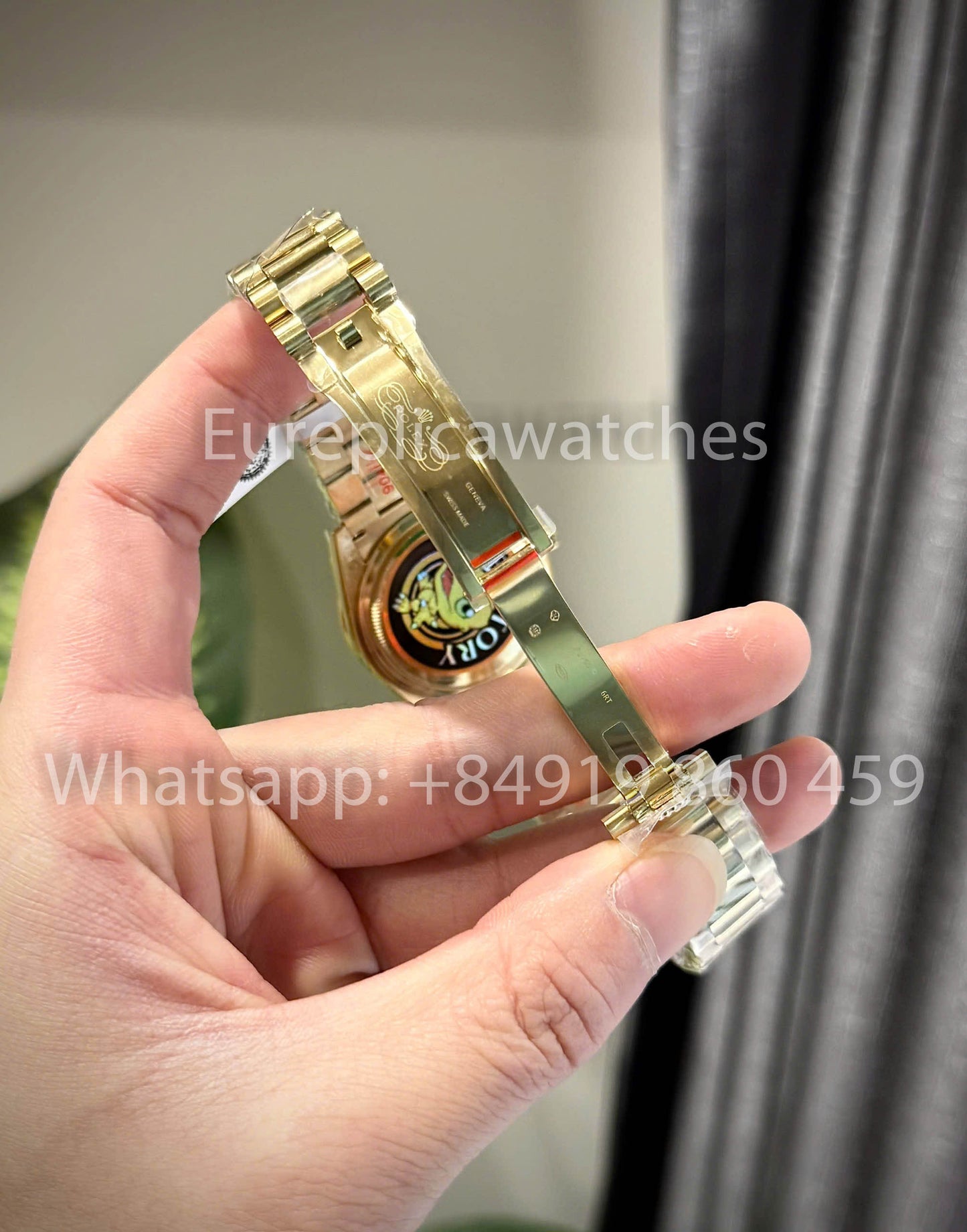 Rolex Day-Date 36 Ref: m128396tbr Gold 1:1 Best Clone QF Factory Custom Watch