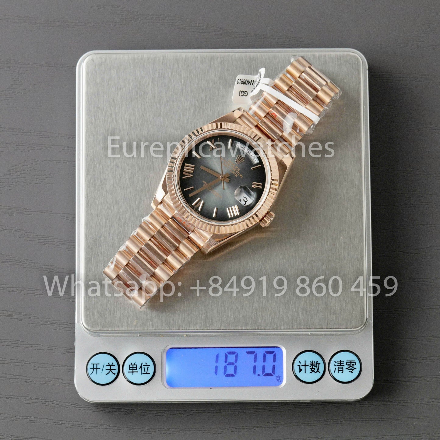 Rolex unveils the new Day-Date 40mm  Slate Dial 2024 QF Factory 1:1 Best Clone Custom Gold Plated