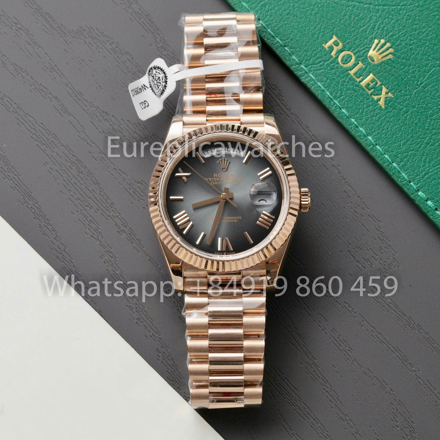 Rolex unveils the new Day-Date 40mm  Slate Dial 2024 QF Factory 1:1 Best Clone Custom Gold Plated
