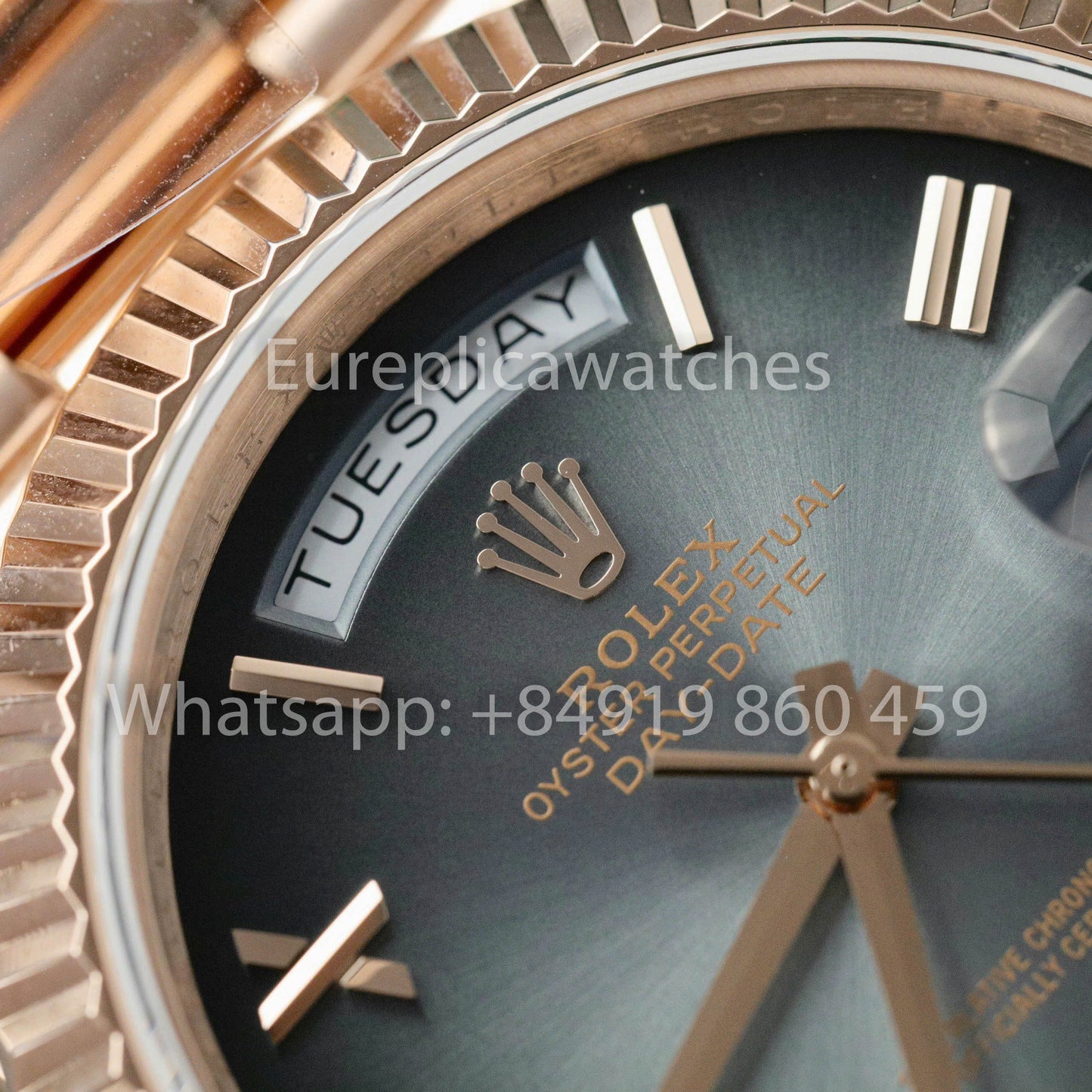 Rolex unveils the new Day-Date 40mm  Slate Dial 2024 QF Factory 1:1 Best Clone Custom Gold Plated