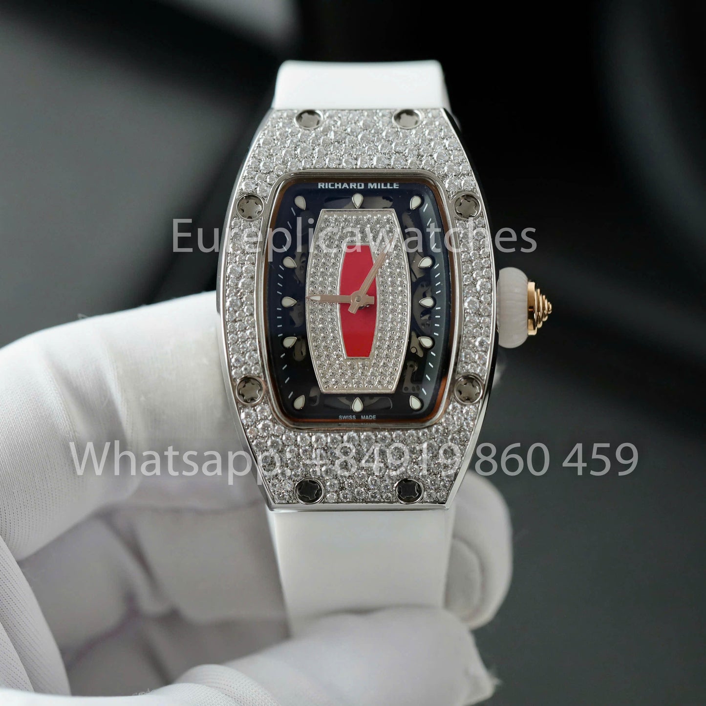 Richard Mille RM 07-01 1:1 Bester Klon RM Fabrik Custom Moissanite Case Silber