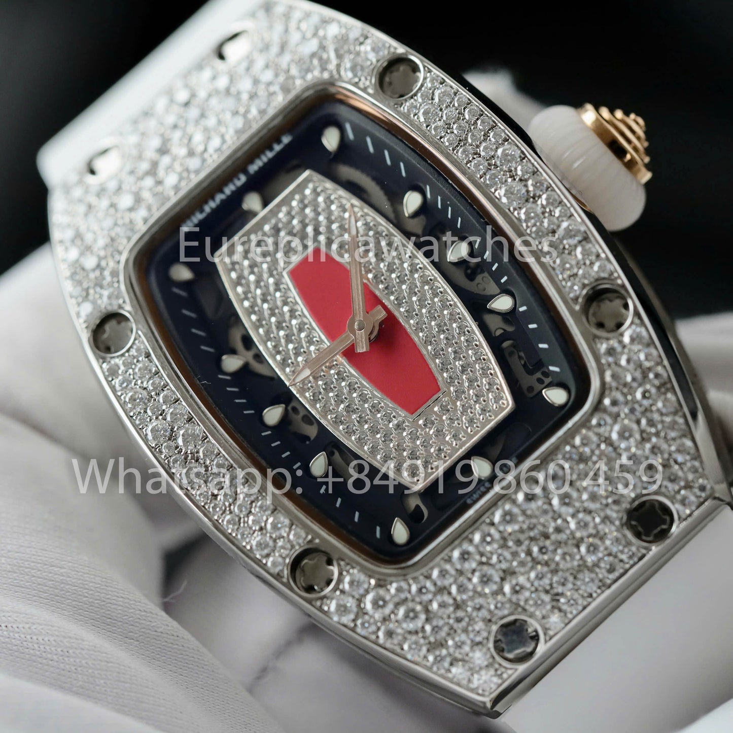 Richard Mille RM 07-01 1:1 Bester Klon RM Fabrik Custom Moissanite Case Silber