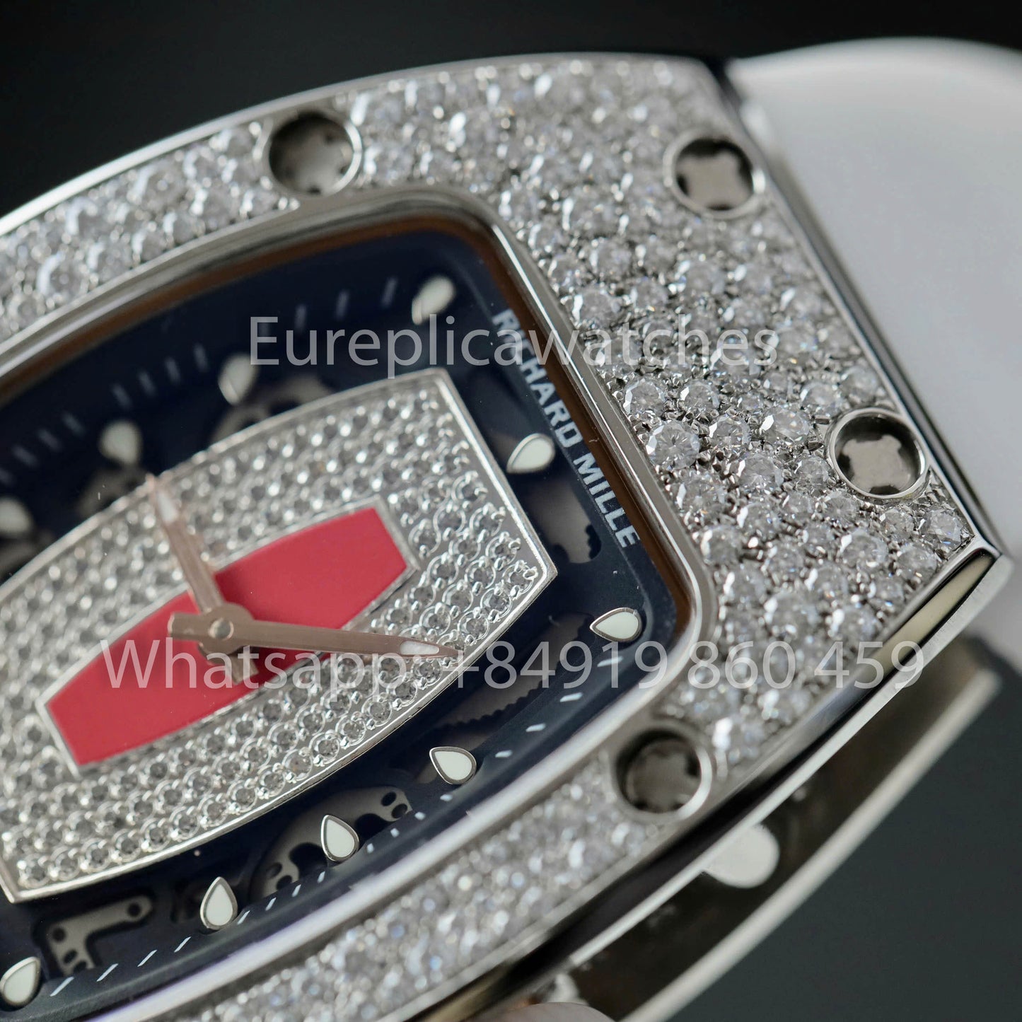 Richard Mille RM 07-01 1:1 Bester Klon RM Fabrik Custom Moissanite Case Silber