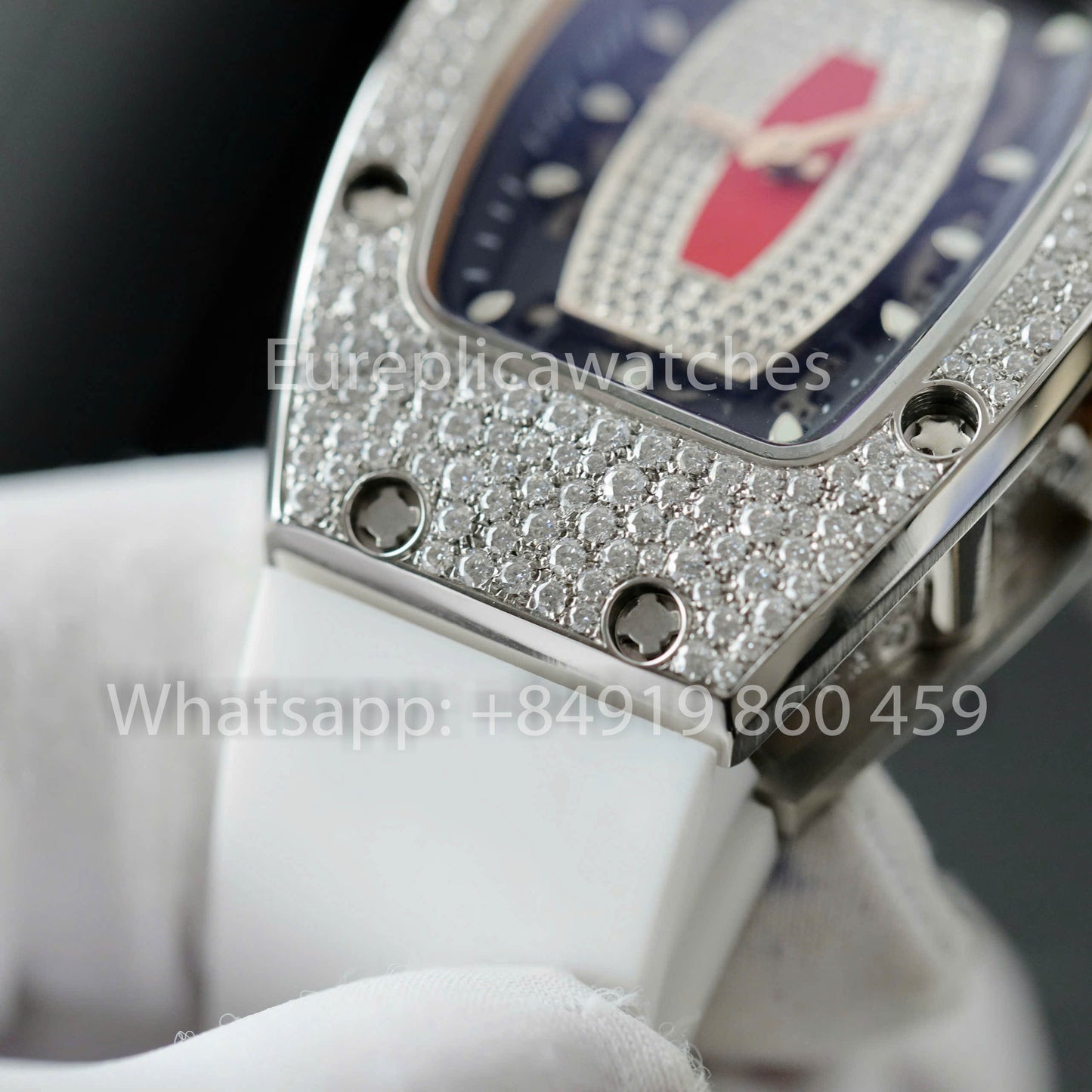 Richard Mille RM 07-01 1:1 Bester Klon RM Fabrik Custom Moissanite Case Silber