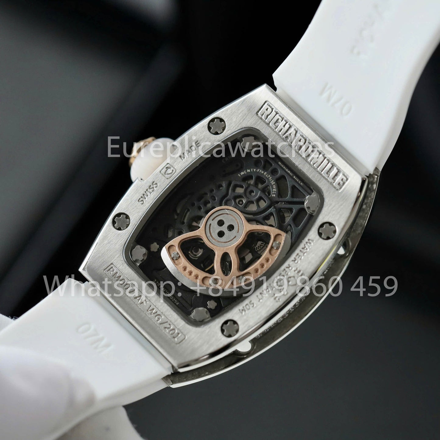 Richard Mille RM 07-01 1:1 Bester Klon RM Fabrik Custom Moissanite Case Silber