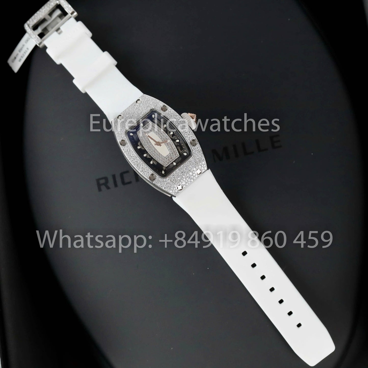 Richard Mille RM 07-01 1:1 Bester Klon RM Fabrik Custom Moissanite Stone White Strap