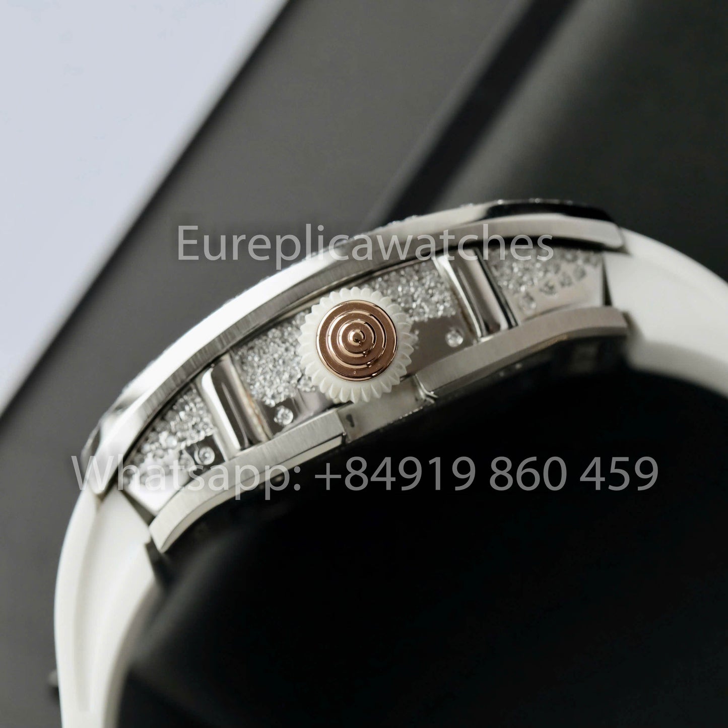 Richard Mille RM 07-01 1:1 Bester Klon RM Fabrik Custom Moissanite Stone White Strap