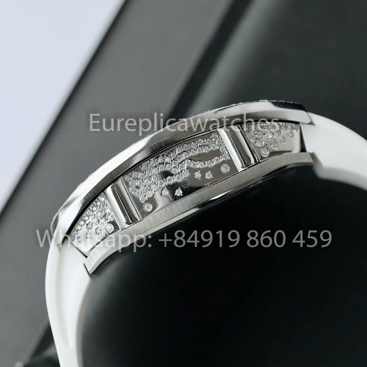 Richard Mille RM 07-01 1:1 Bester Klon RM Fabrik Custom Moissanite Stone White Strap
