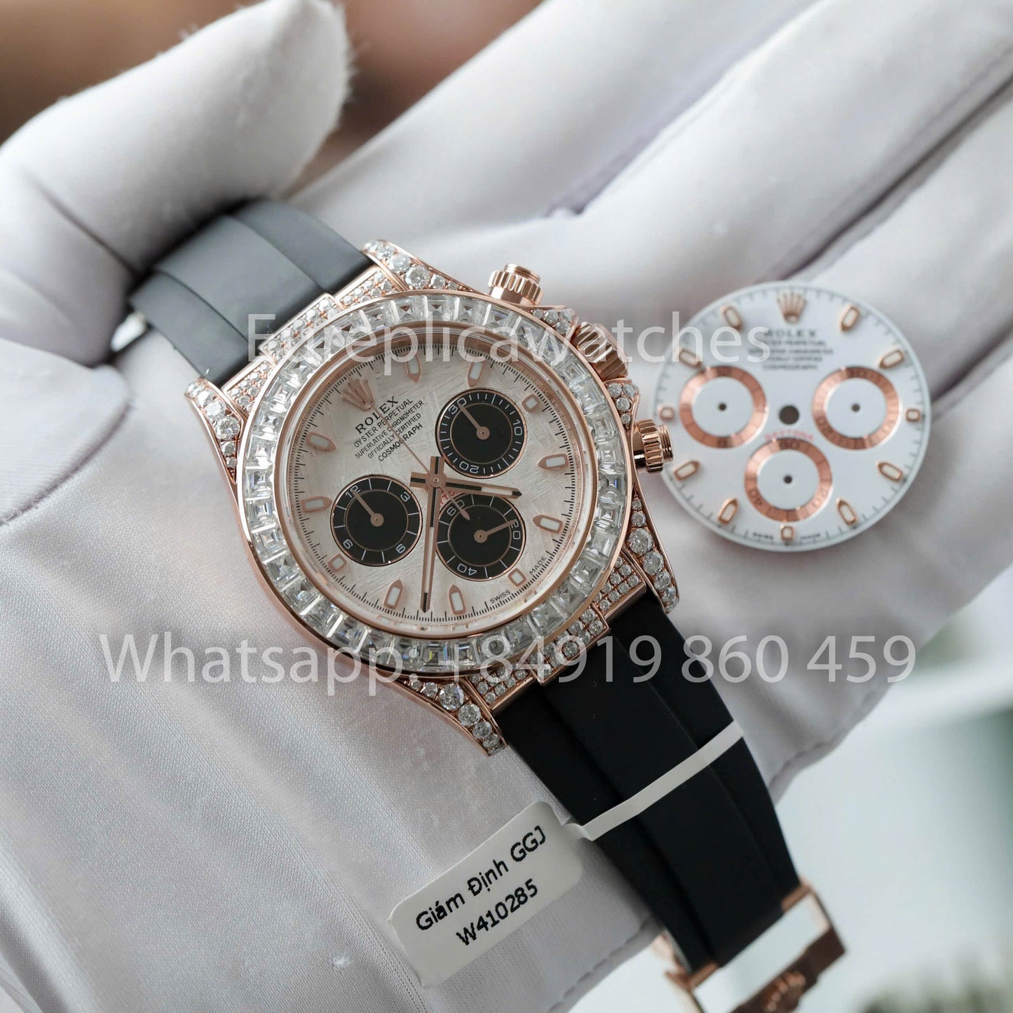 Rolex Daytona M126535TBR-0002 Custom Watch 1:1 Best Clone Moissanite and gold