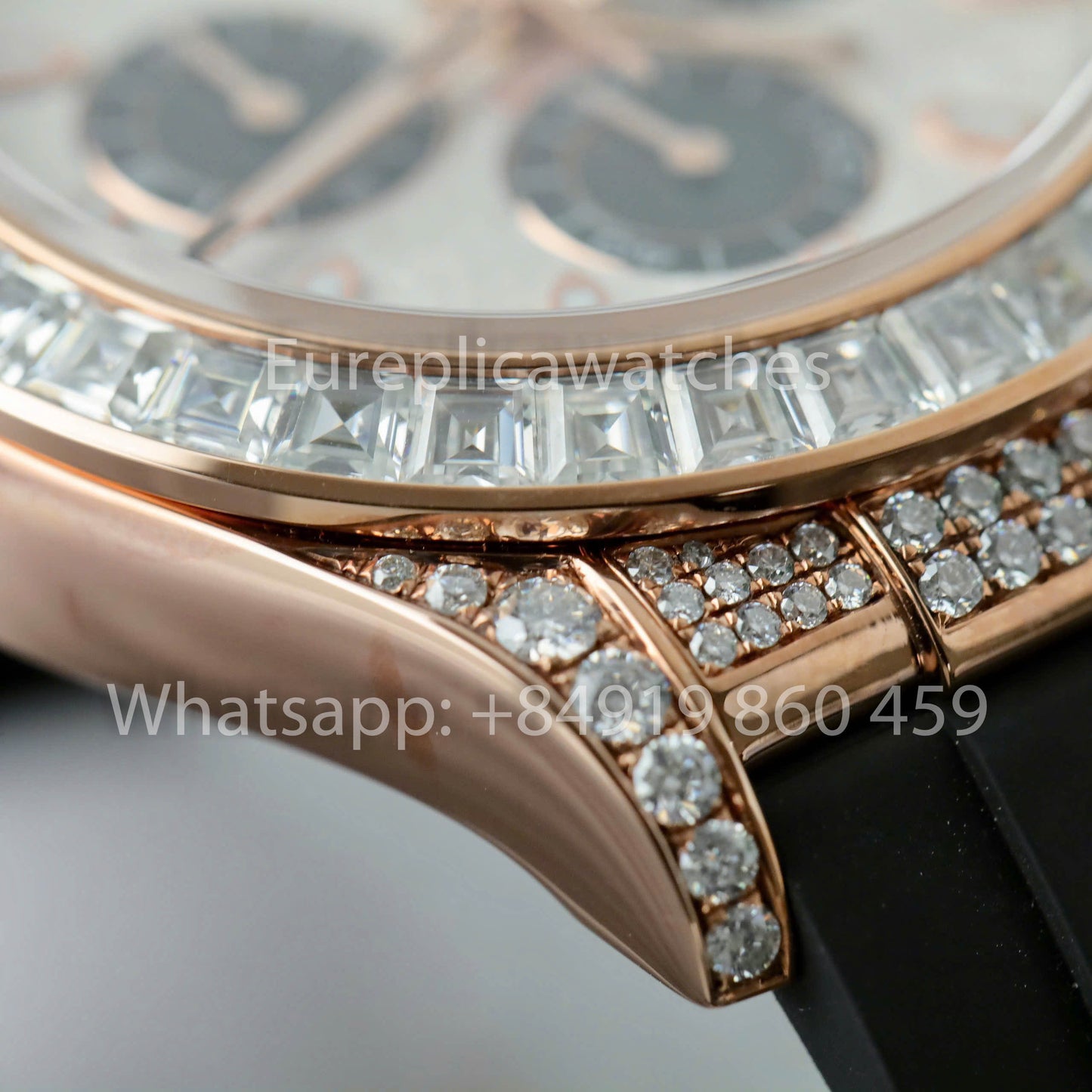 Rolex Daytona M126535TBR-0002 Custom Watch 1:1 Best Clone Moissanite and gold