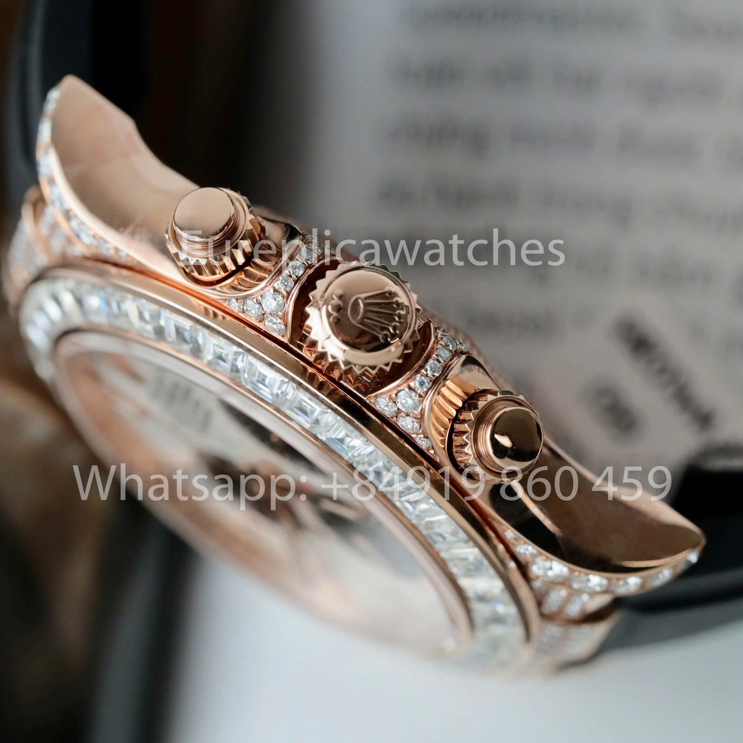 Rolex Daytona M126535TBR-0002 Custom Watch 1:1 Best Clone Moissanite and gold