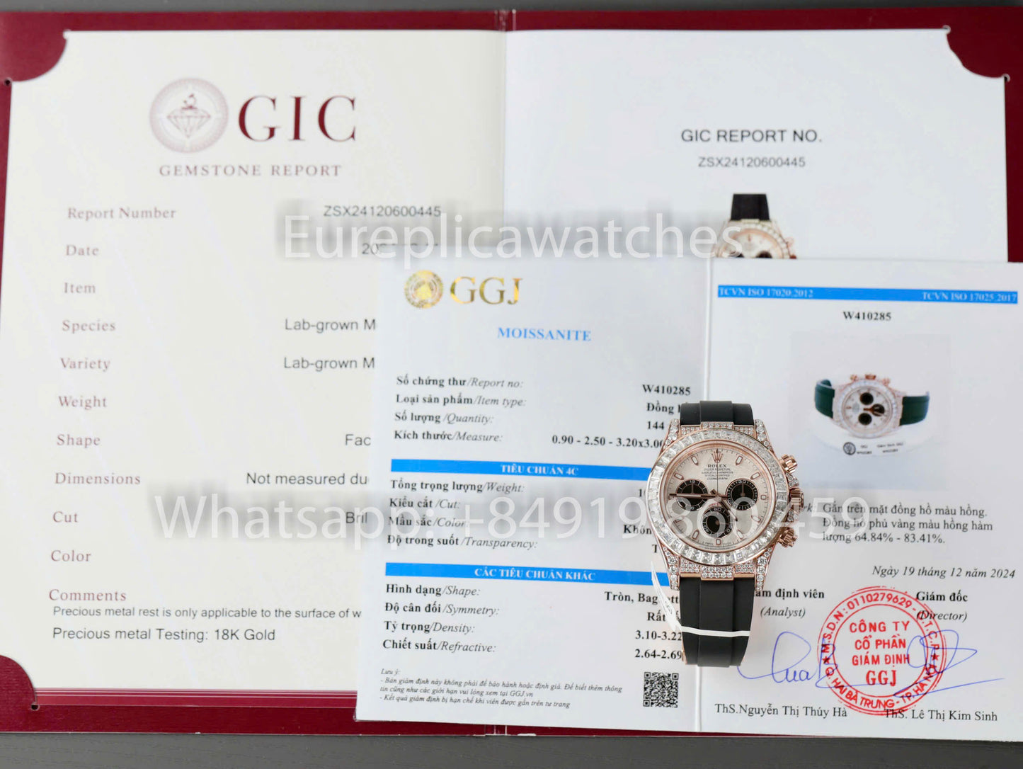 Rolex Daytona M126535TBR-0002 Custom Watch 1:1 Best Clone Moissanite and gold