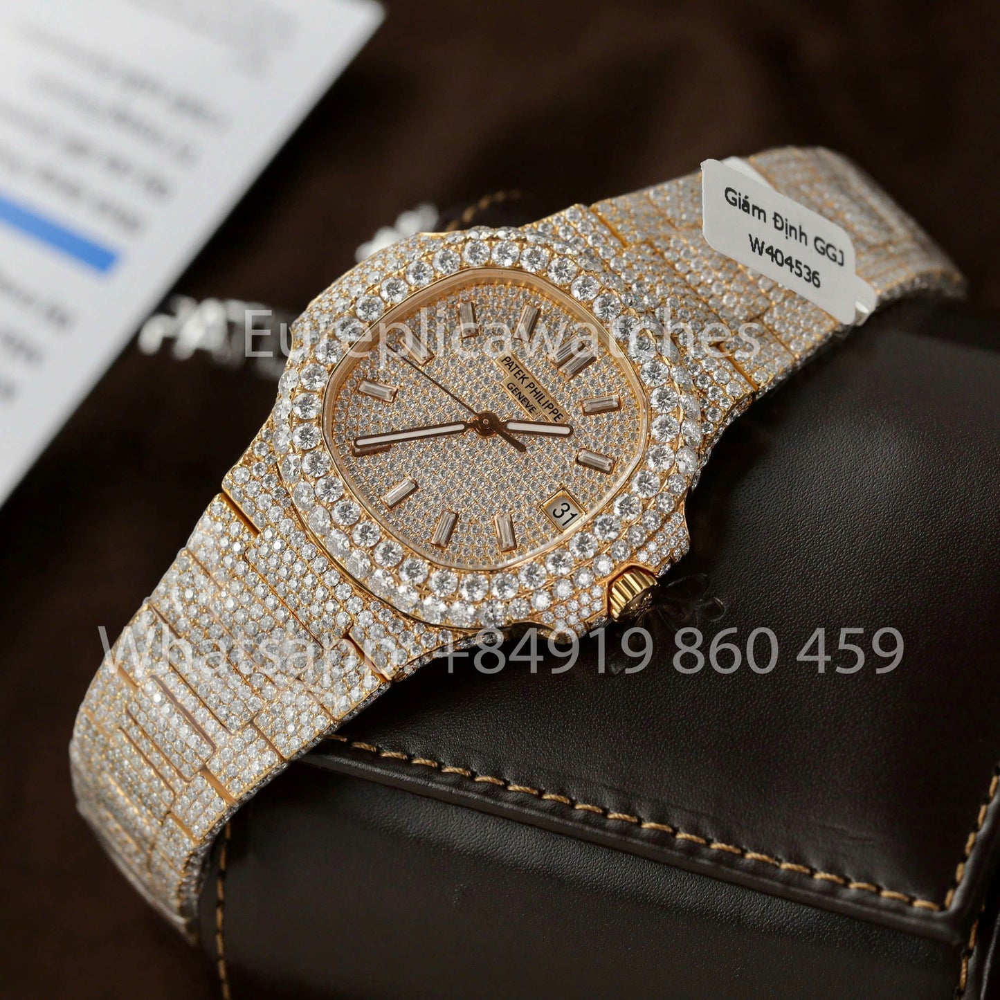 Patek Philippe Nautilus 5711 Full Iced Out – 1:1 Best Clone Moissanite Zifferblatt