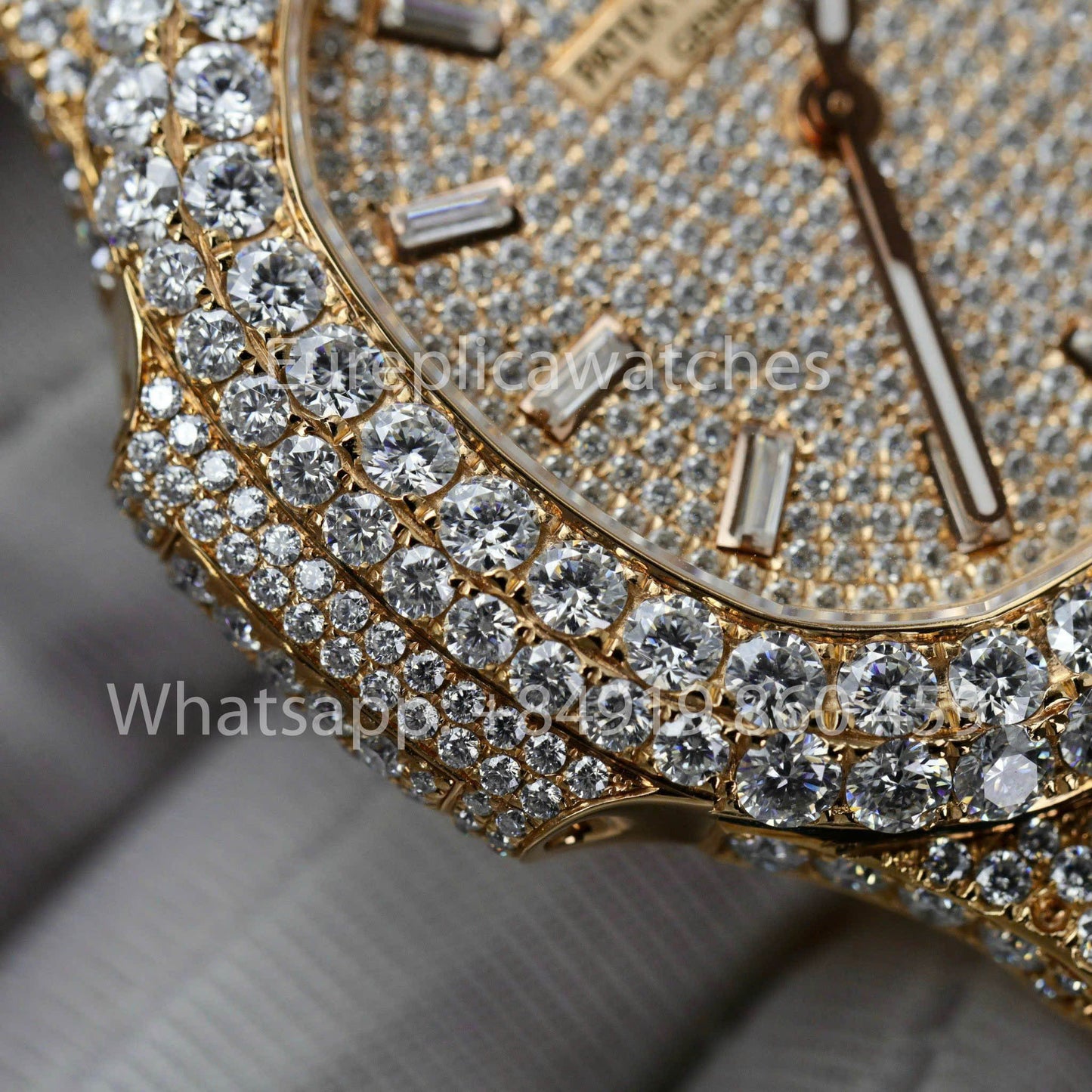 Patek Philippe Nautilus 5711 Full Iced Out – 1:1 Best Clone Moissanite Zifferblatt