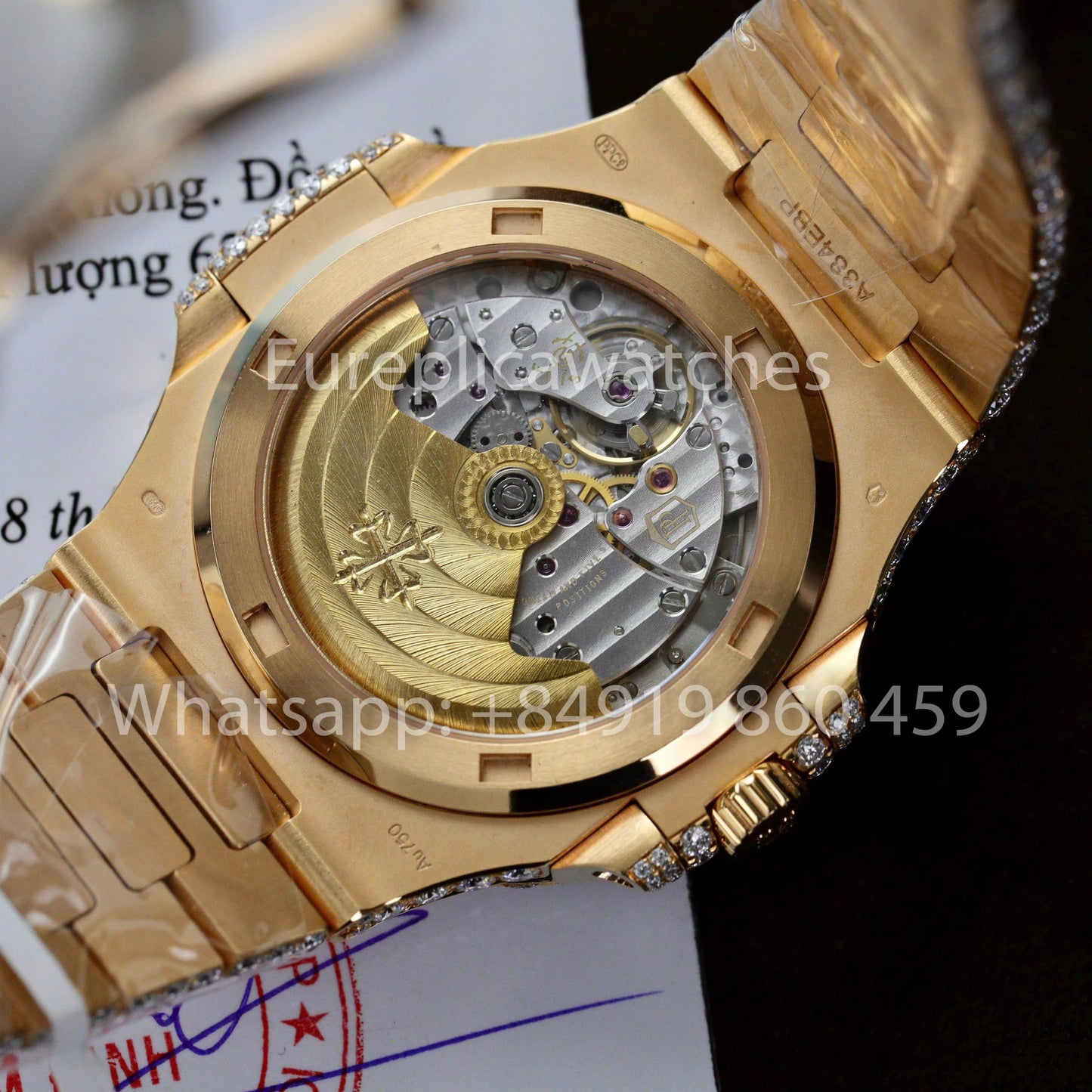 Patek Philippe Nautilus 5711 Full Iced Out – 1:1 Best Clone Moissanite Zifferblatt