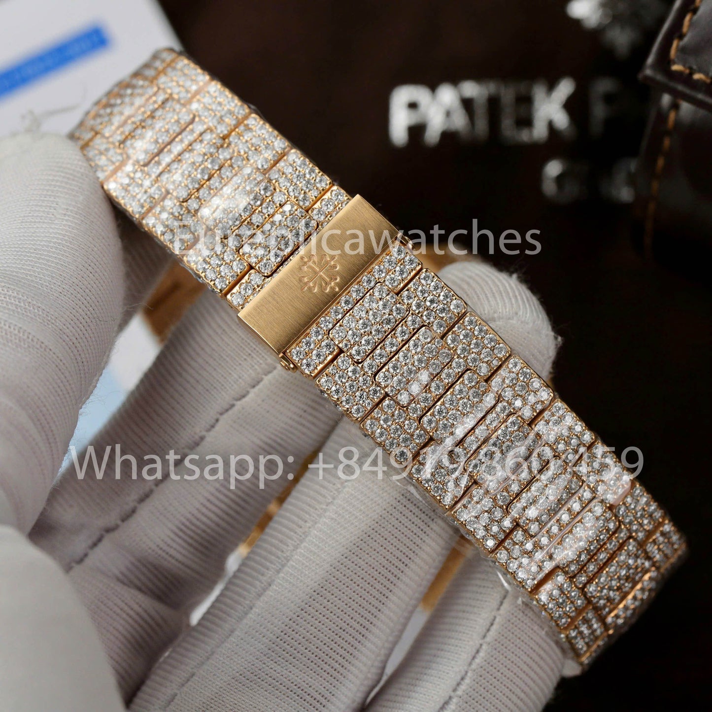 Patek Philippe Nautilus 5711 Full Iced Out – 1:1 Best Clone Moissanite Zifferblatt
