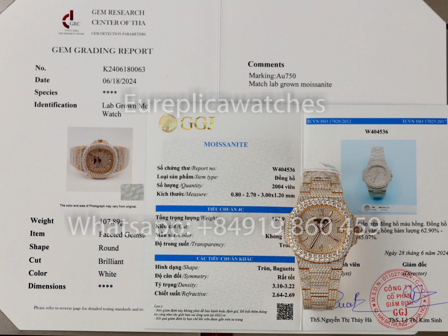 Patek Philippe Nautilus 5711 Full Iced Out – 1:1 Best Clone Moissanite Zifferblatt