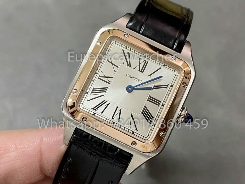 Cartier Santos-Dumont WGSA0021 1:1 Meilleur clone F1 Factory Or et Argent