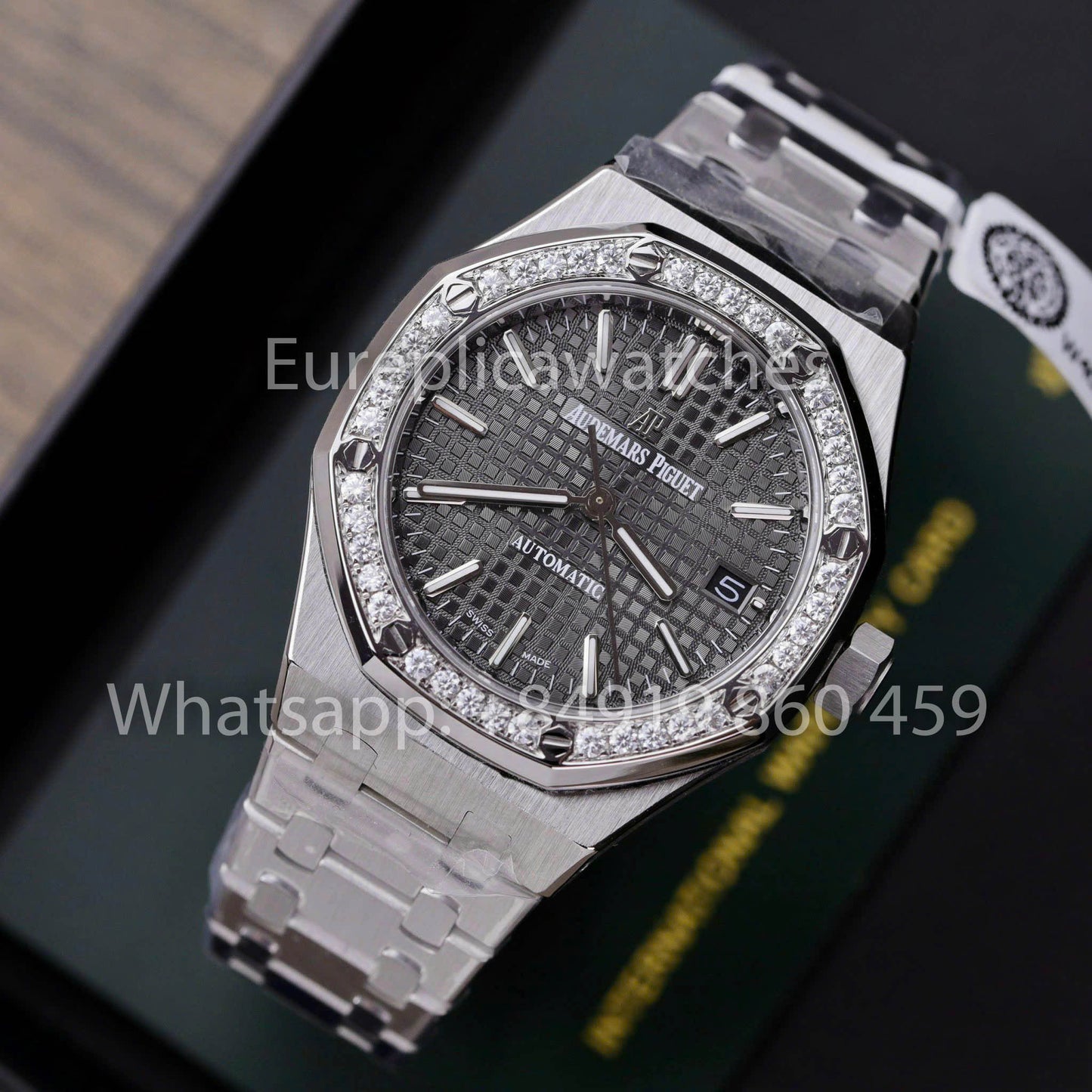 Audemars Piguet 15451ST.ZZ.1256ST.01 Custom Watch 1:1 Best Clone Moissanite Bezel