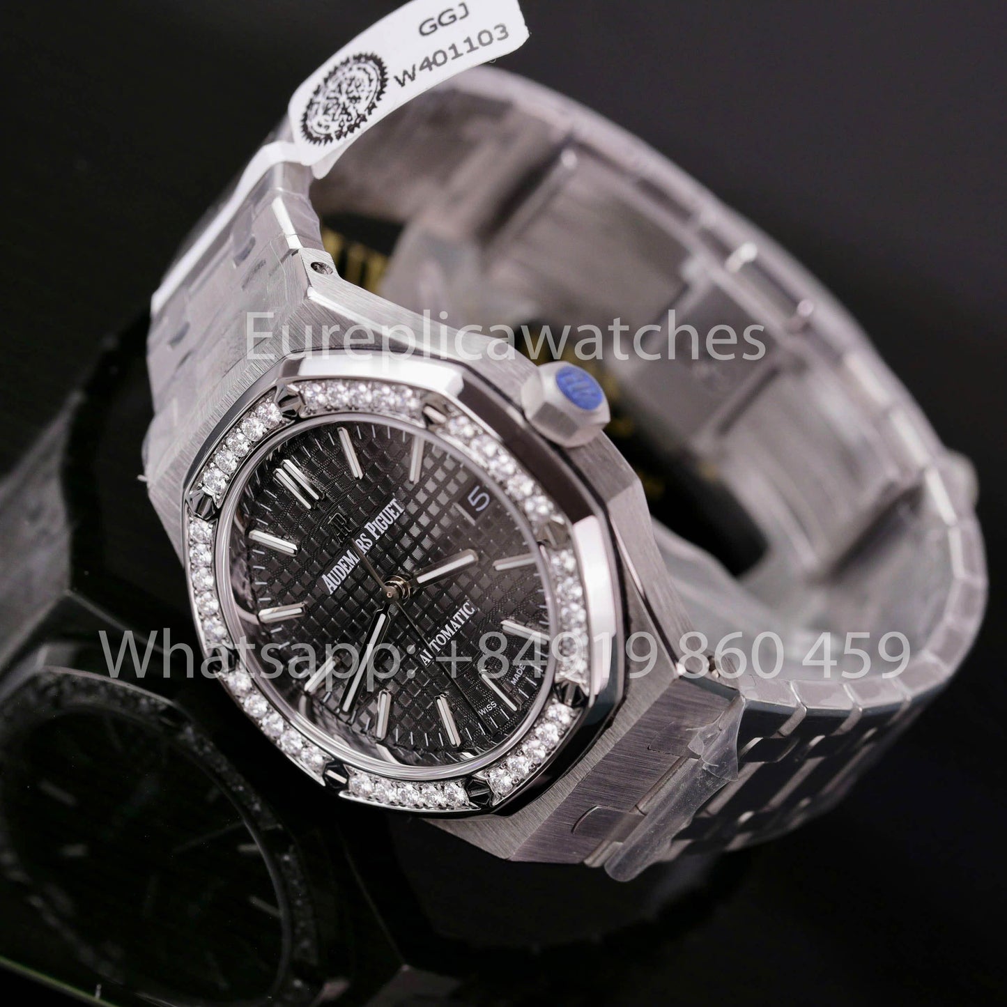 Audemars Piguet 15451ST.ZZ.1256ST.01 Custom Watch 1:1 Best Clone Moissanite Bezel