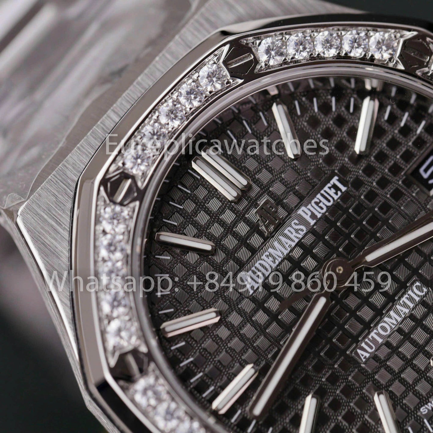 Audemars Piguet 15451ST.ZZ.1256ST.01 Custom Watch 1:1 Best Clone Moissanite Bezel