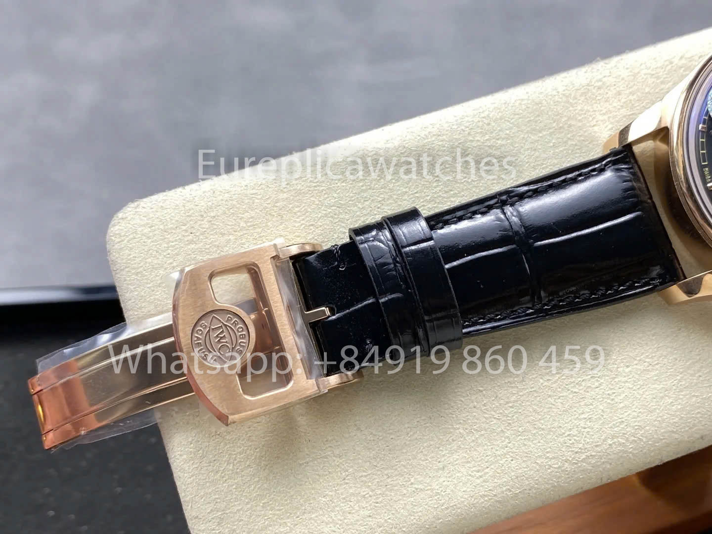 IWC Portugieser IW501707 APS Fabrik 1:1 Beste Klonuhr Schwarzes Zifferblatt Lederarmband