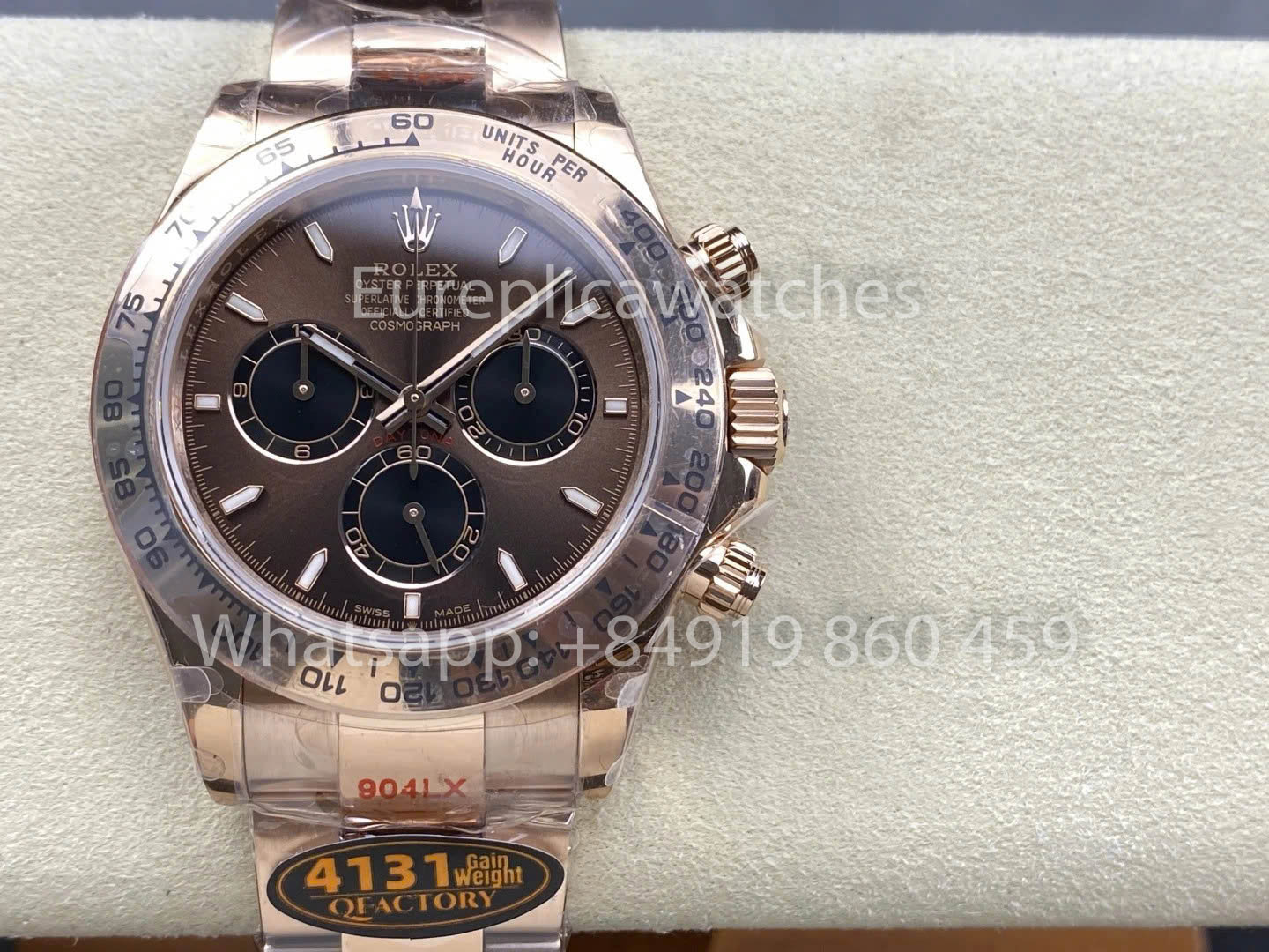 Rolex Cosmograph Daytona M126505-0005 QF Factory 1:1 Best Version Chocolate dial Rose gold