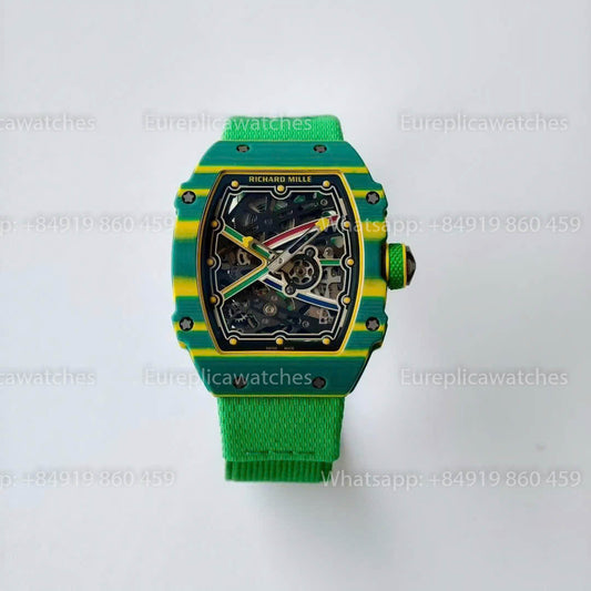 Replica Richard Mille RM67-02 Wayde van Niekerk 1:1 Best Version VAF Factory Green NTPT Carbon