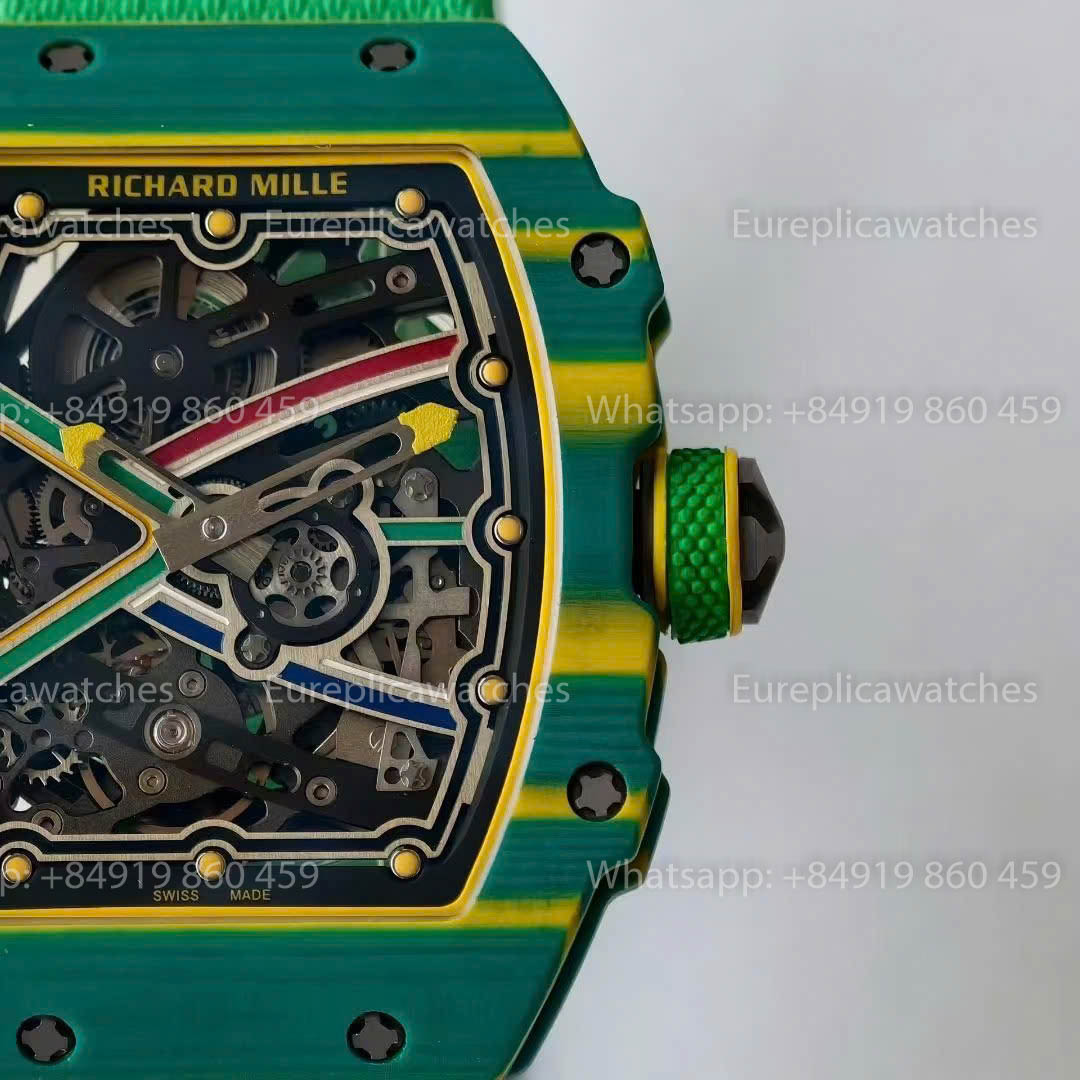 Réplique Richard Mille RM67-02 Wayde van Niekerk 1:1 Meilleure version VAF Factory Green NTPT Carbon