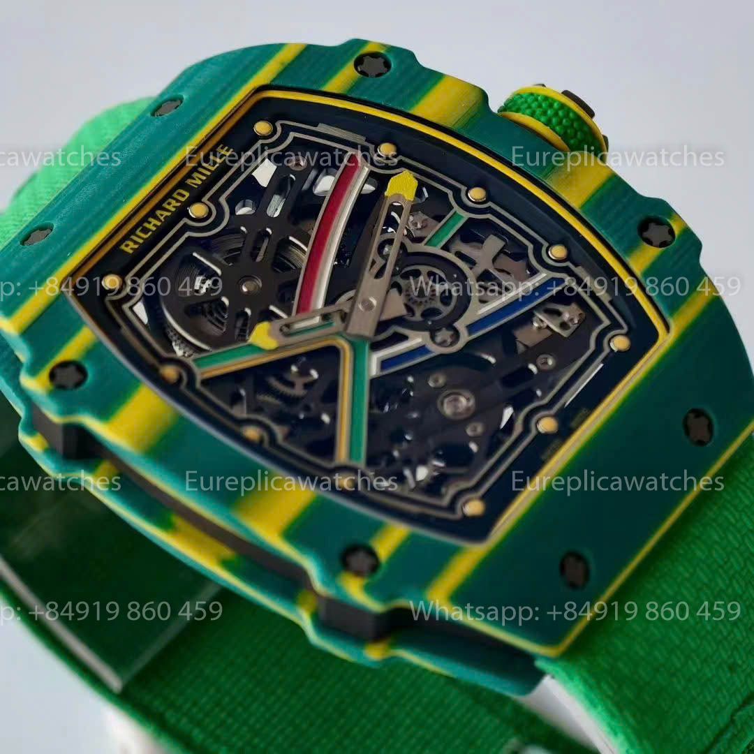 Réplique Richard Mille RM67-02 Wayde van Niekerk 1:1 Meilleure version VAF Factory Green NTPT Carbon