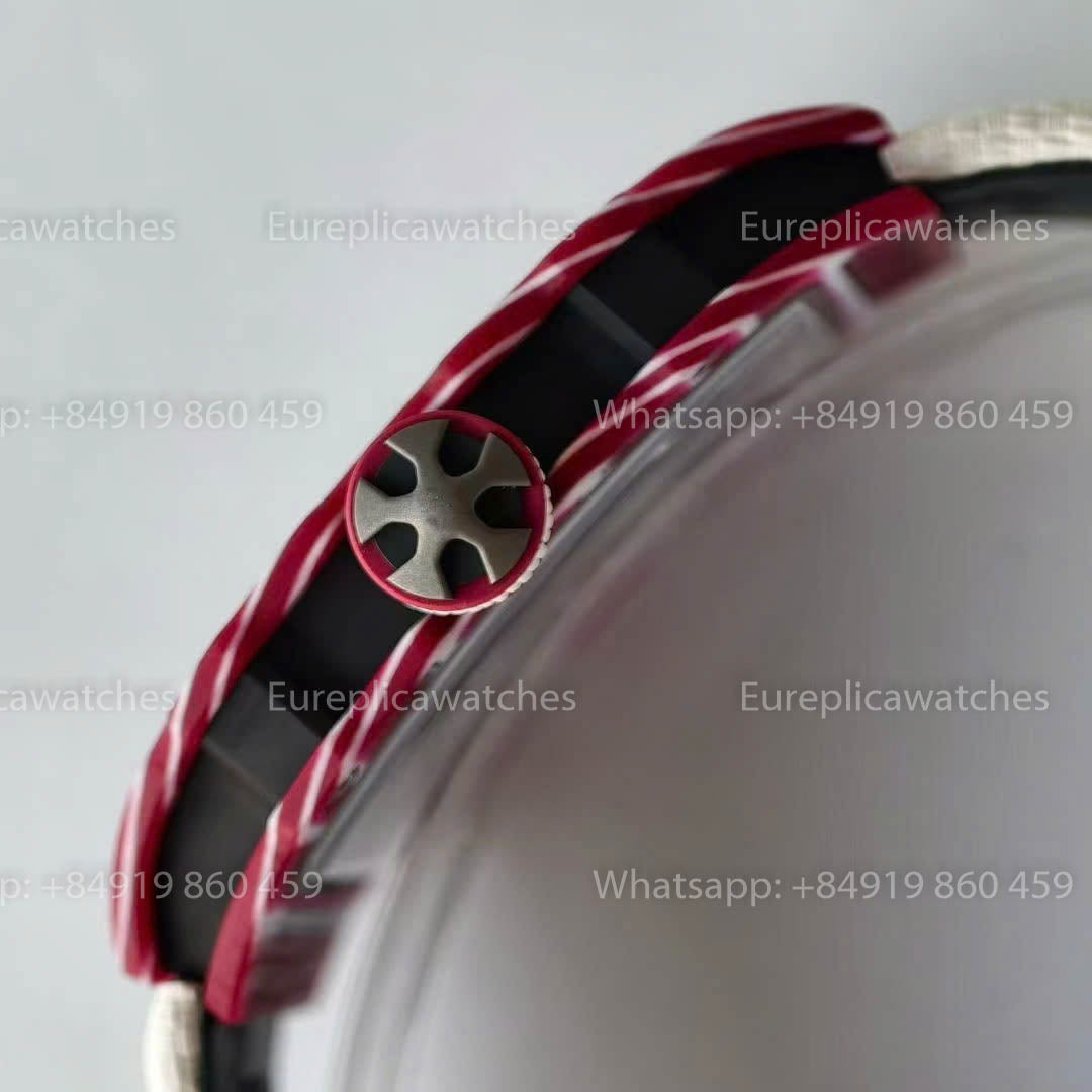 Replica Richard Mille RM67-02 Red Carbon Case  1:1 Best Version VAF Factory White Strap