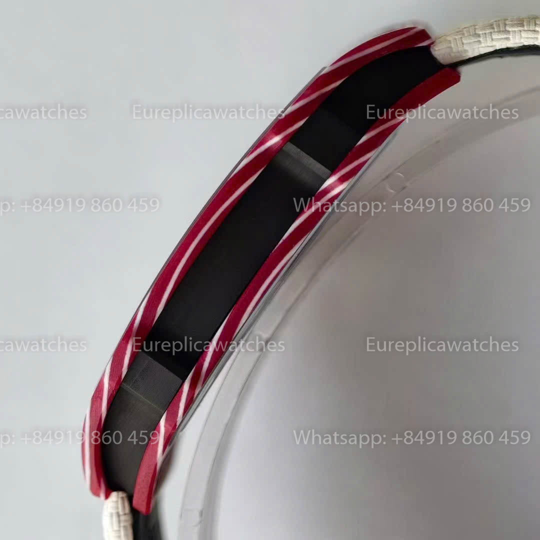Replica Richard Mille RM67-02 Red Carbon Case  1:1 Best Version VAF Factory White Strap