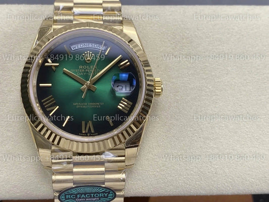 RC Factory Rolex Yellow Gold Day Date 40 228238-0069 Yellow Dial  1:1 Best Version 211 gram