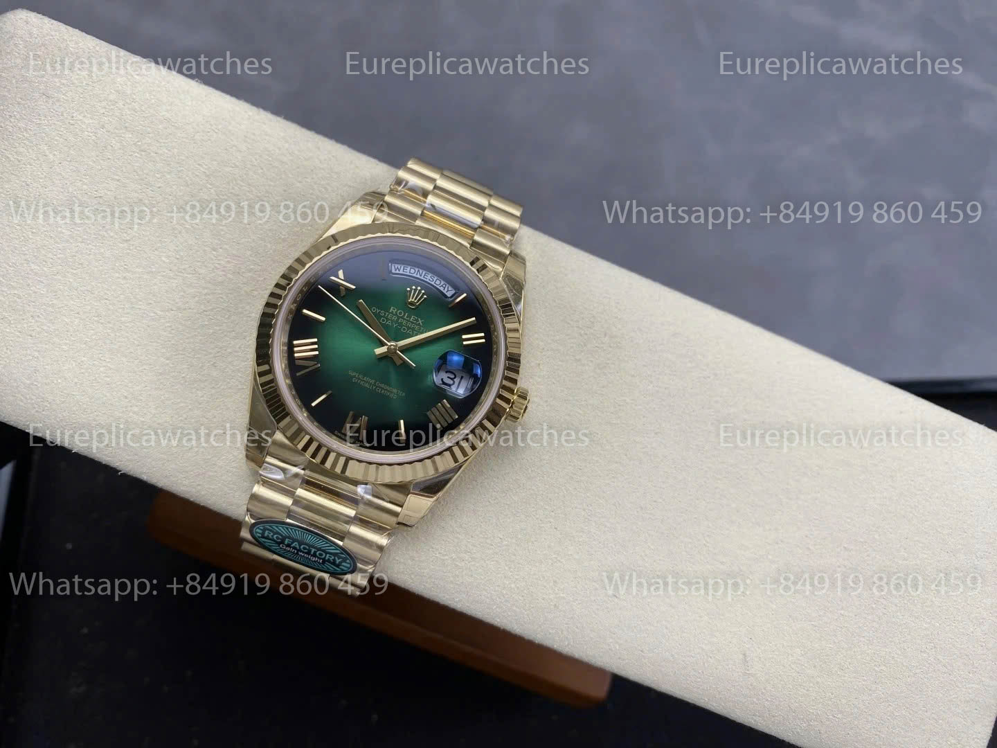 RC Factory Rolex Yellow Gold Day Date 40 228238-0069 Yellow Dial  1:1 Best Version 211 gram